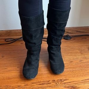 Steve Madden Black Suede Boots
